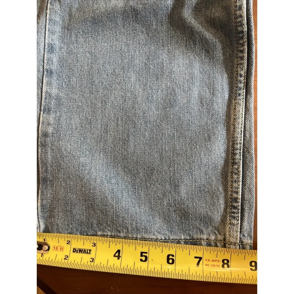 Levi 505 Regular Straight Leg Light Wash Blue Jeans Size 40x32